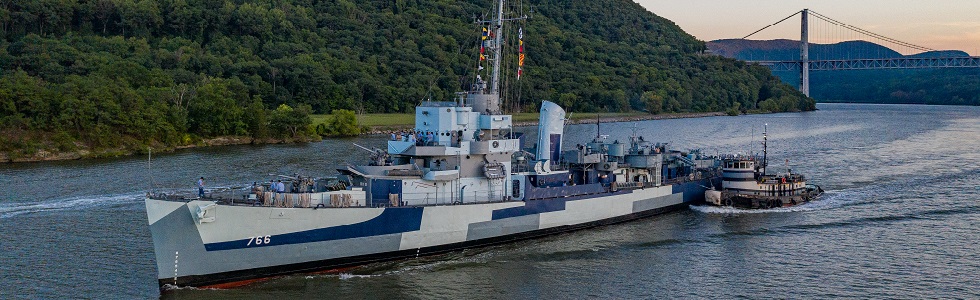 USS Slater on Hudson River
