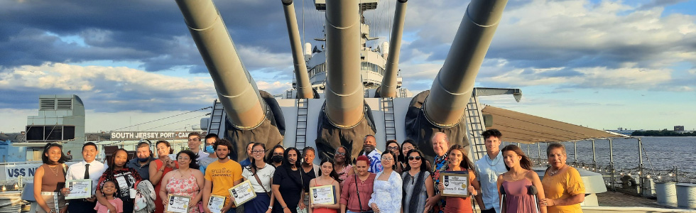 Educators on USS NJ